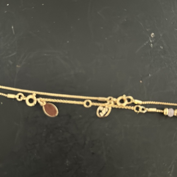 LOFT Layered Pink Ombré Beaded and Chain Necklace - Picture 7 of 9